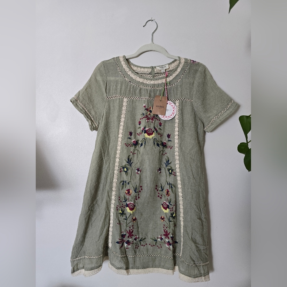 New Umgee Size Small Floral Embroidered Lightweight Lined Dress - Picture 1 of 8